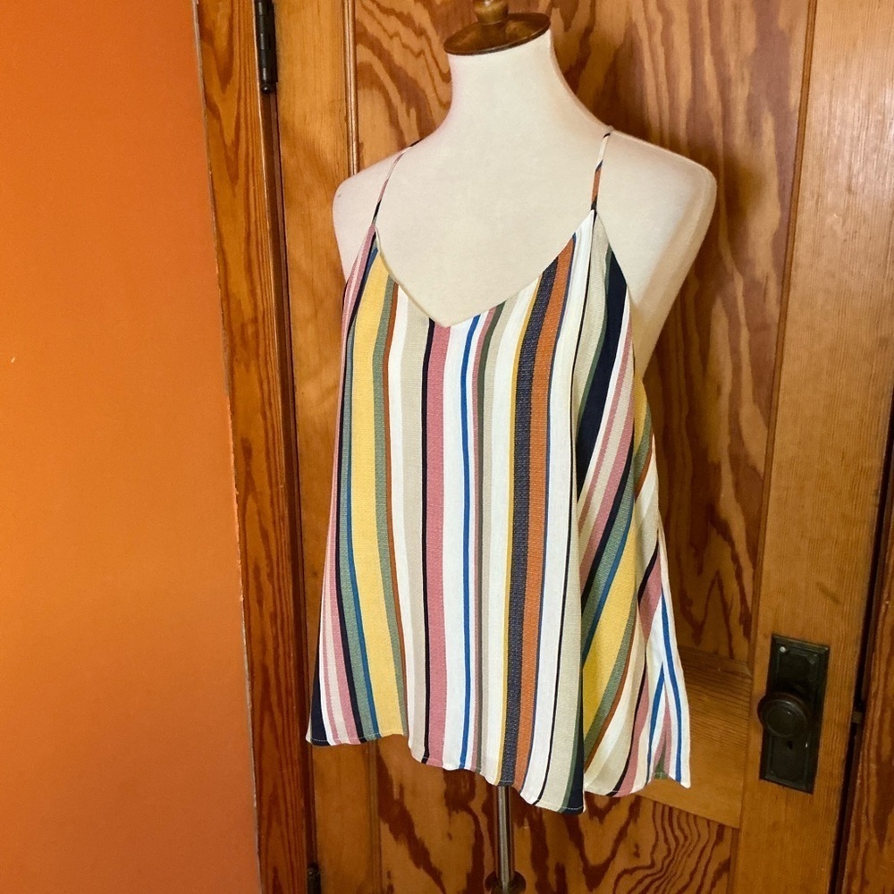 Style Rack Rainbow Striped Racer Back Tank top - Picture 6 of 11